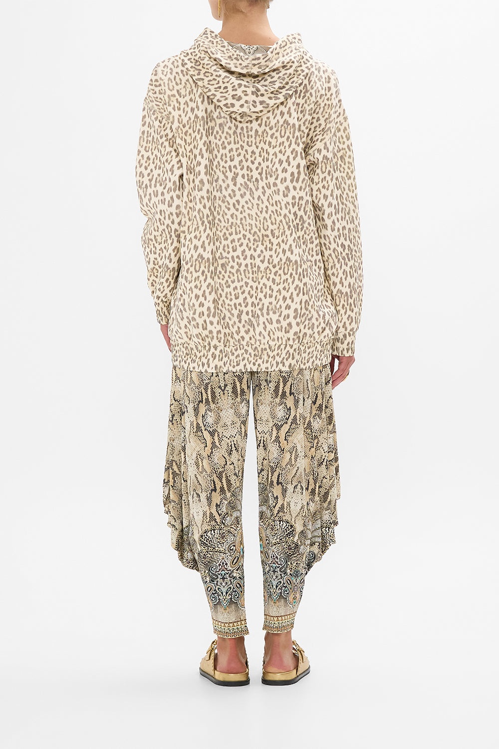 SILK BAND OVERSIZED HOODIE WITH POCKETS - 3