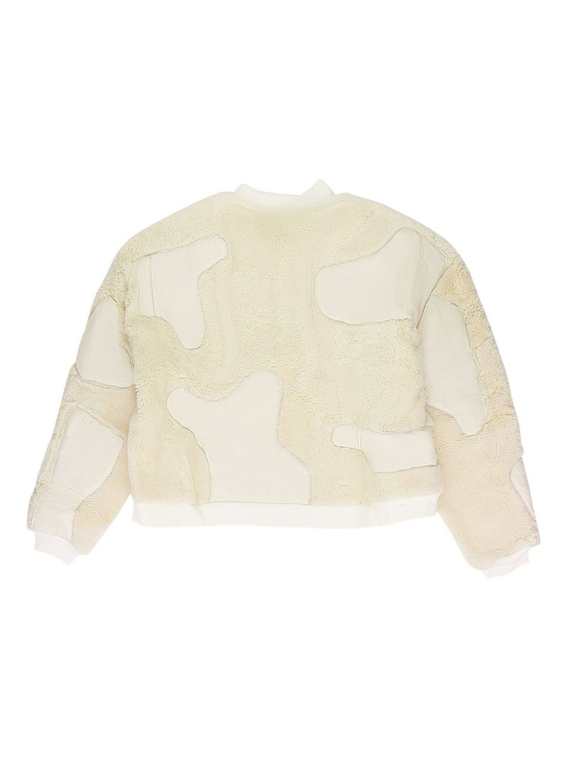 WHO DECIDES WAR appliqué bomber jacket outlook