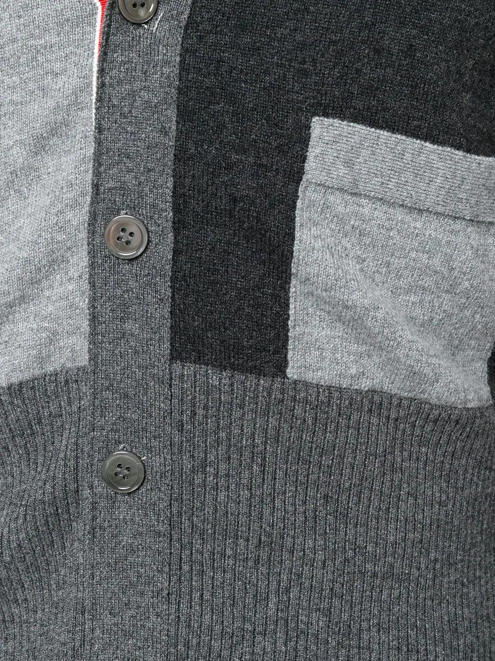 fitted waist v-neck cardigan - 5