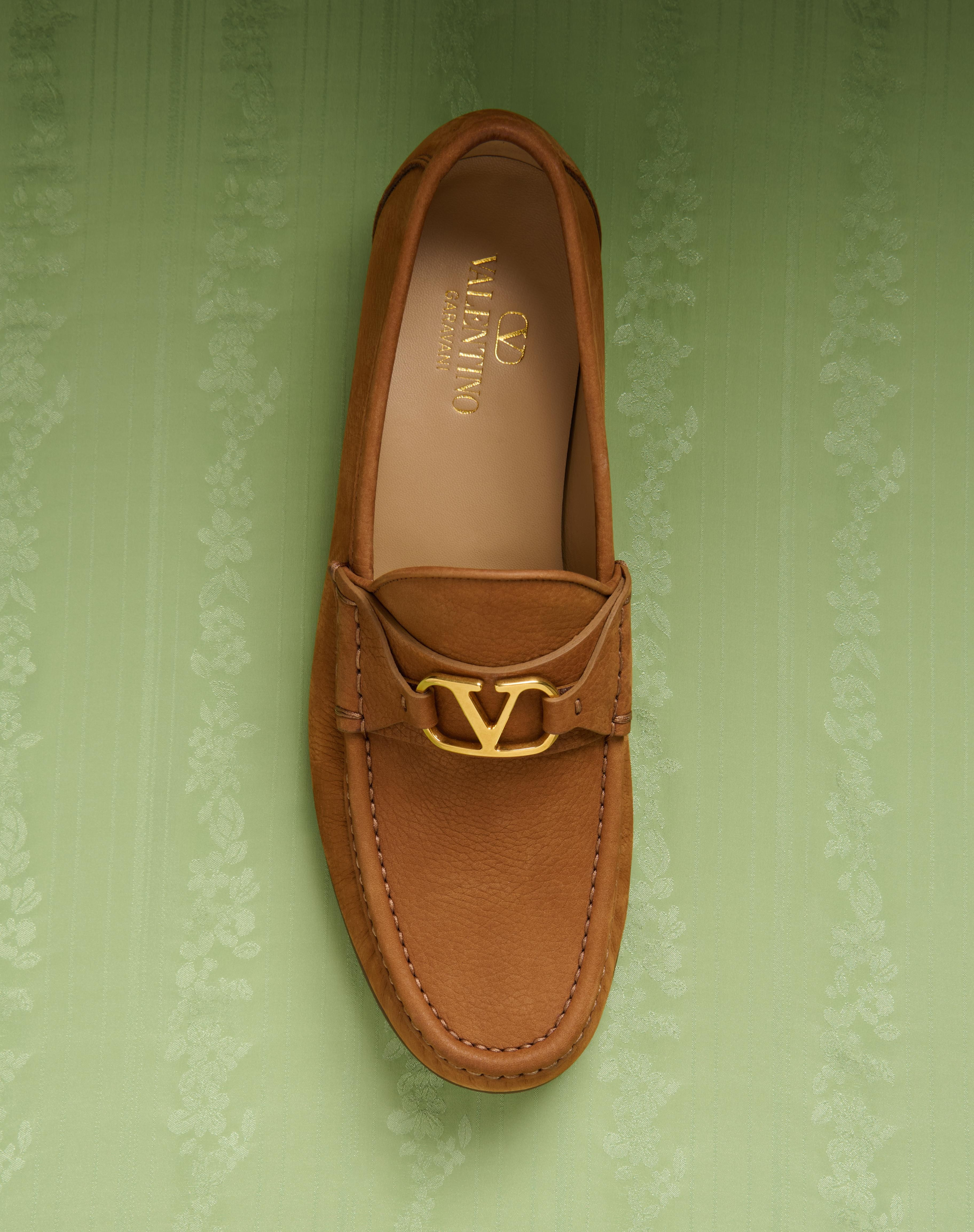 VLOGO SIGNATURE DEERSKIN SUEDE LOAFER - 8