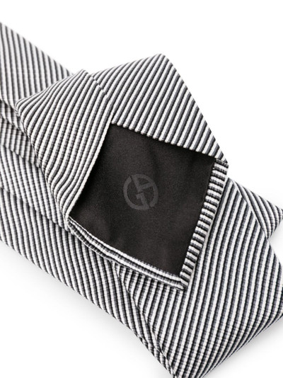 GIORGIO ARMANI striped satin tie outlook