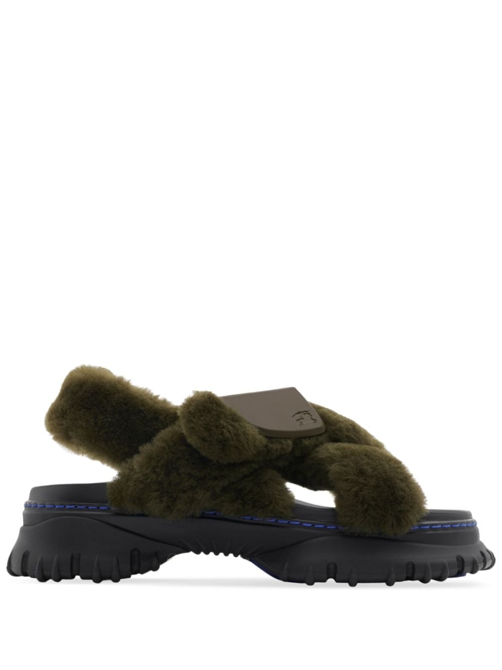 shearling pebble sandals - 1