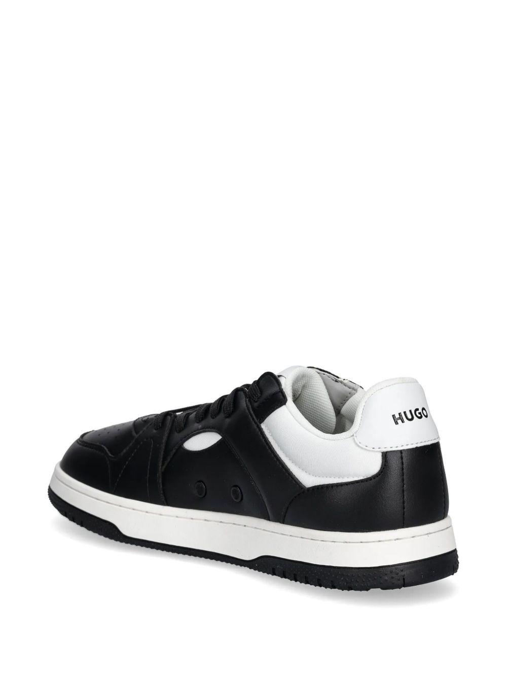 faux-leather sneakers - 3