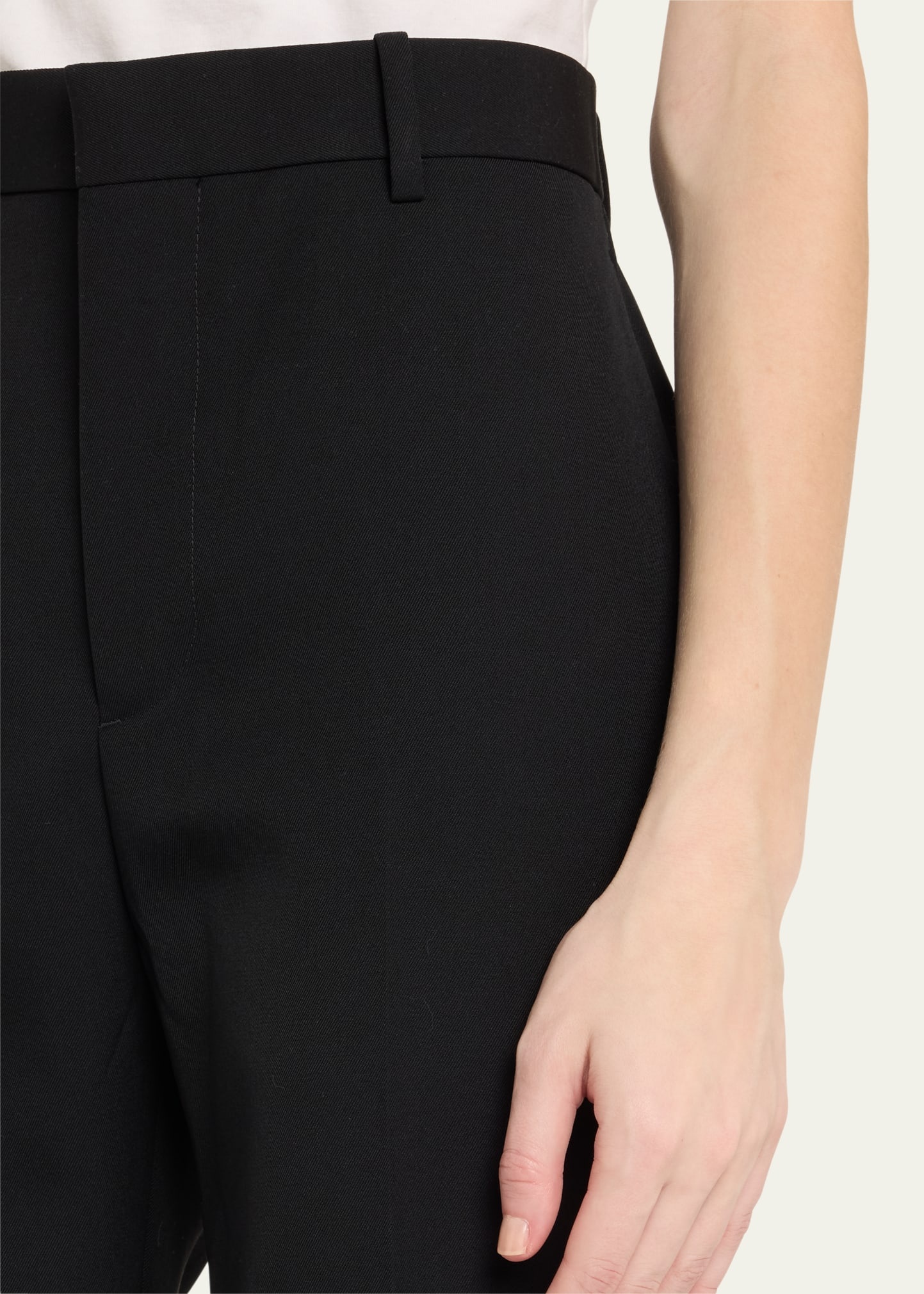 Wool Twill Flare Trousers - 5