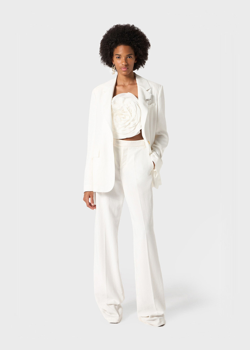 Blumarine ROSE-EFFECT TOP IN GABARDINE outlook