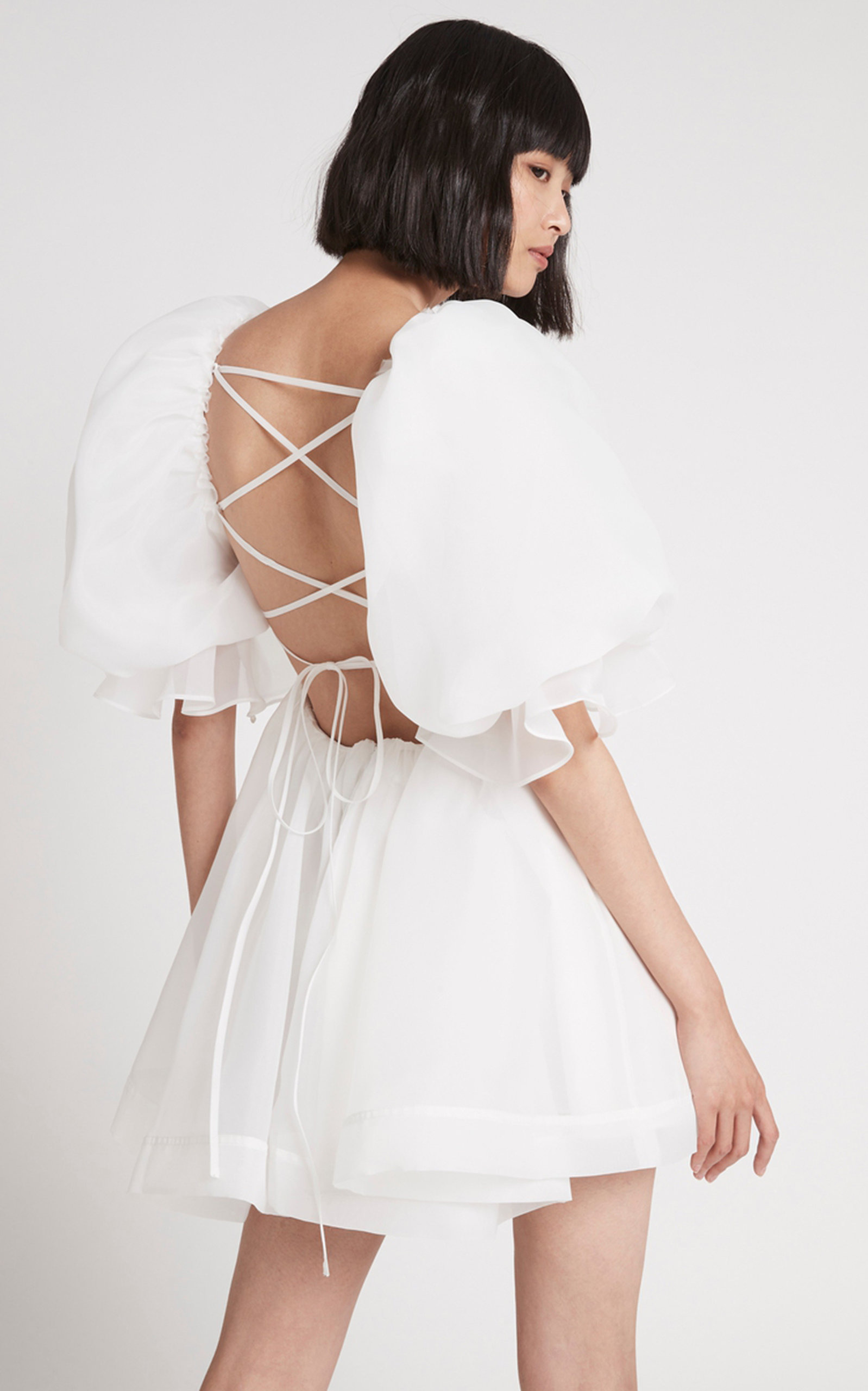 Astrid Tie Back Mini Dress white - 5