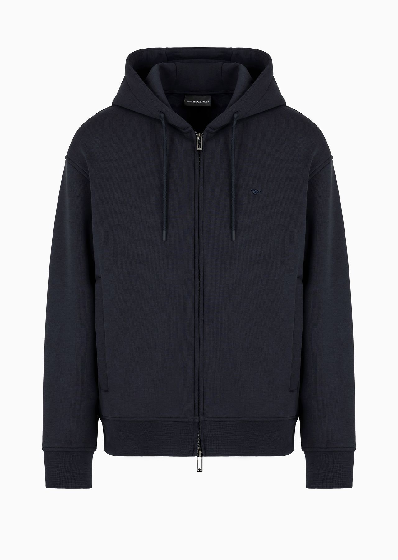 Lyocell-blend jersey hooded sweatshirt with zip - 1