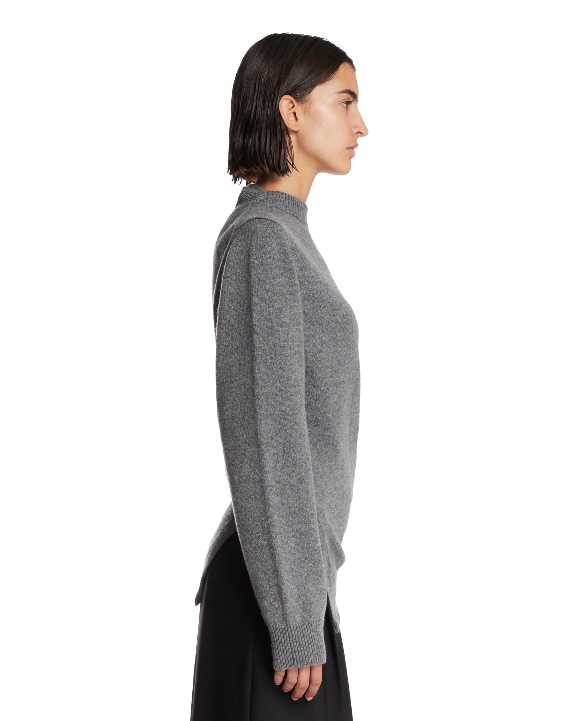 Gray Convertible Deconstructed Sweater - 5