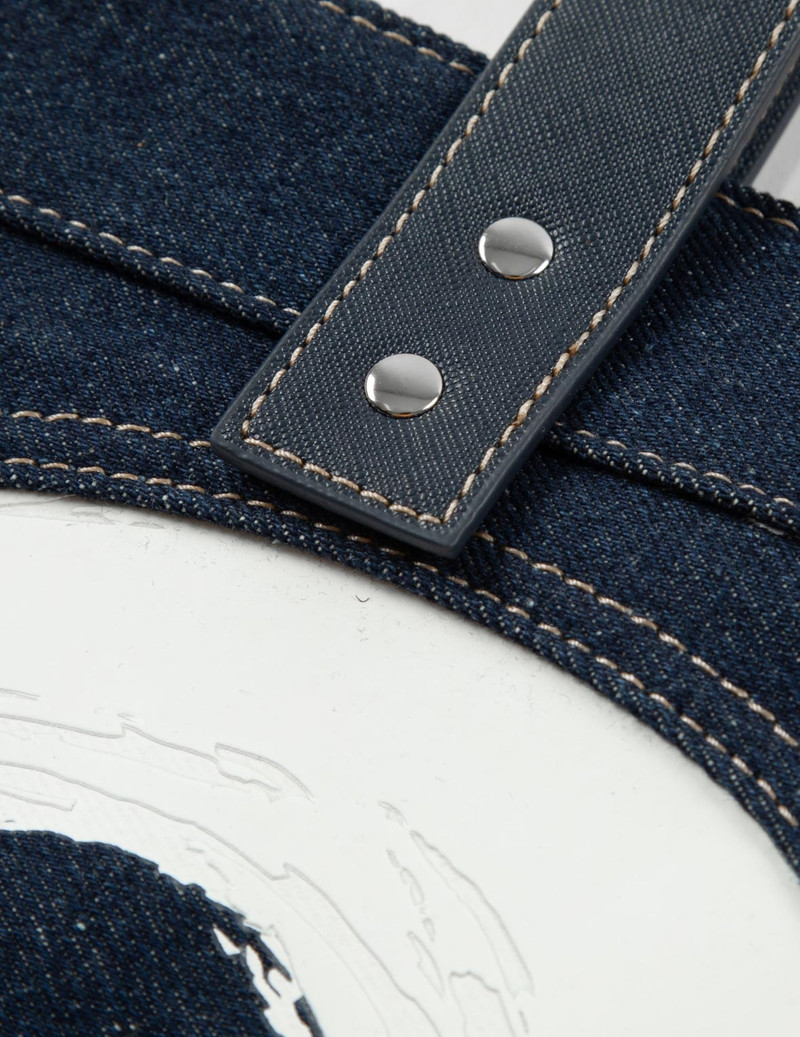 BRUSHSTROKE SEAGULL PRINT DENIM TOTE BAG 7