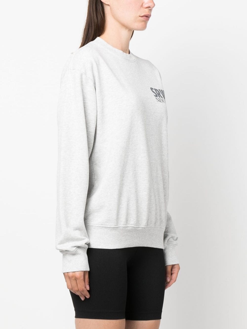 slogan-print cotton-blend sweatshirt - 4