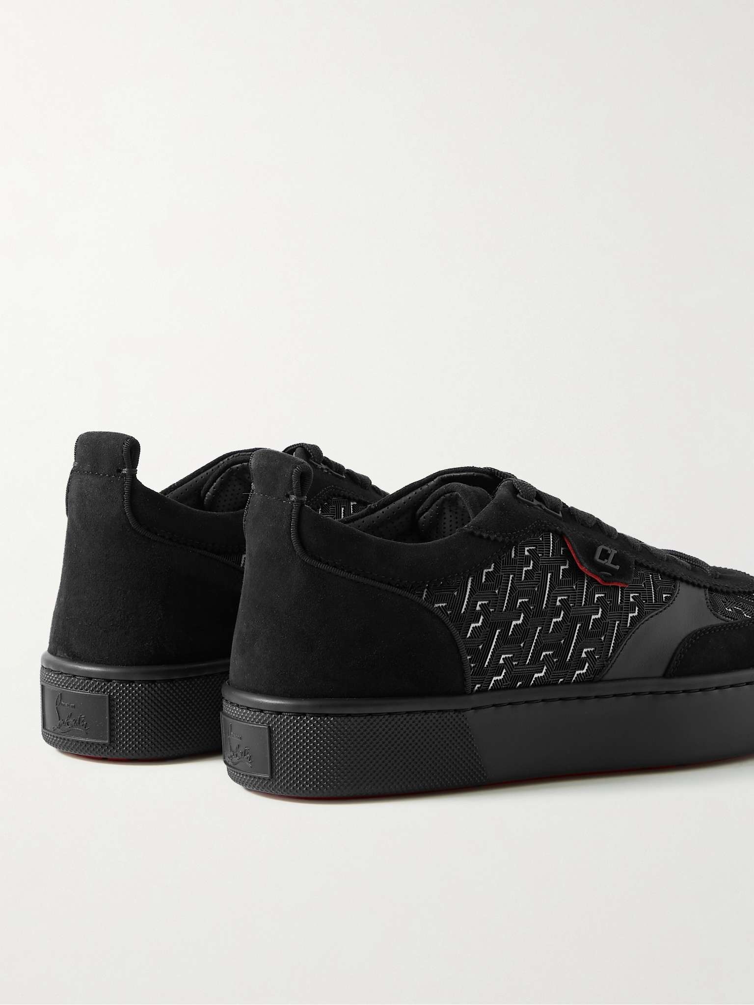 Christian Louboutin Happyrui Suede and Leather-Trimmed