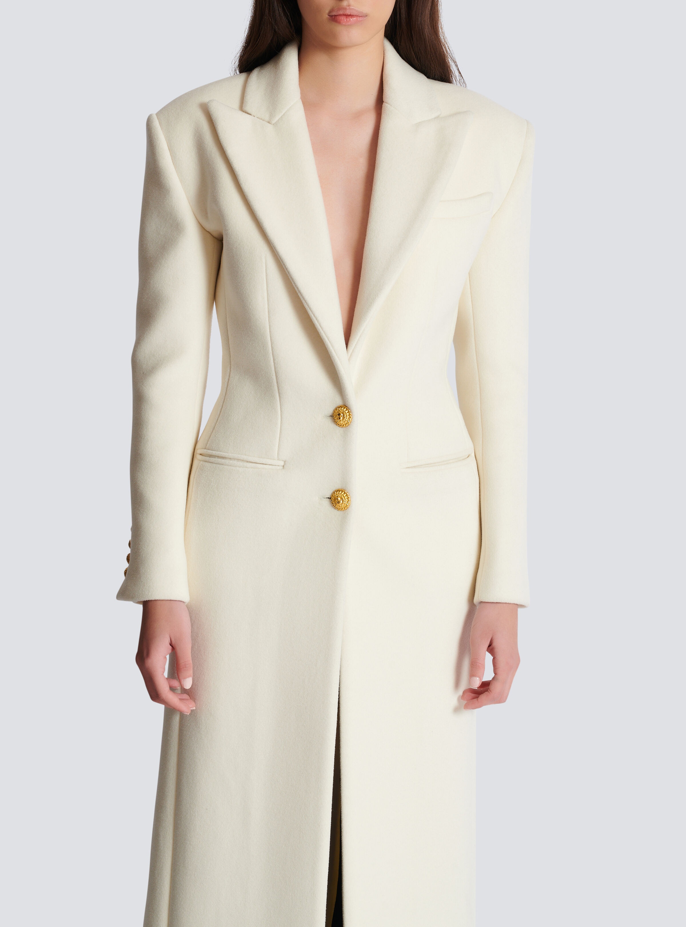 Long wool and cashmere coat - 5