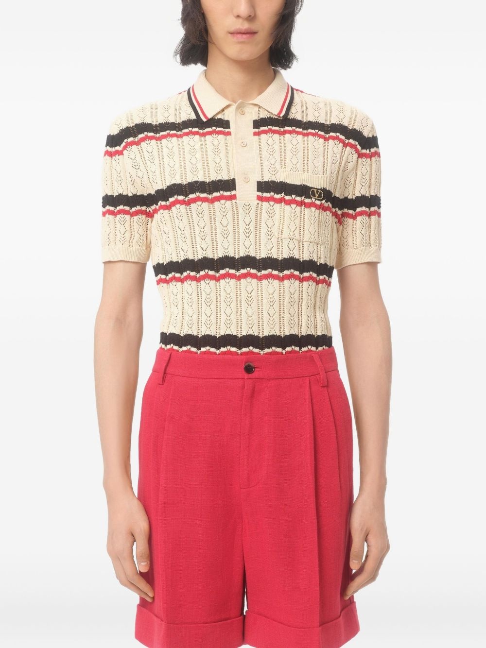 striped polo shirt - 3