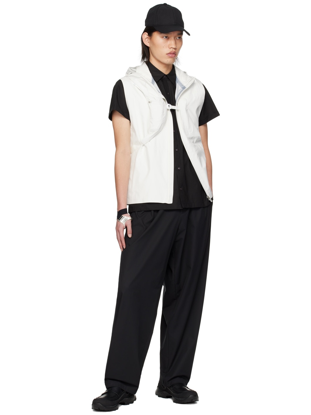 Black Wide Trousers - 4