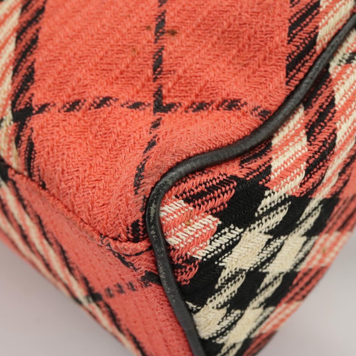 Burberry Nova Check Blue Label Hand Bag Canvas Red - 12