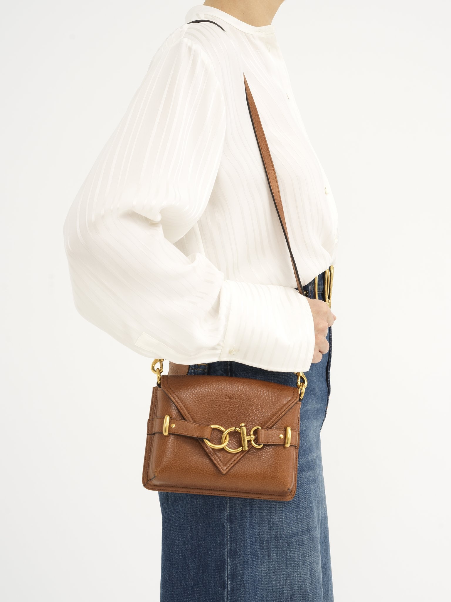 MINI CROSSBODY CAPE BAG IN GRAINED LEATHER - 7