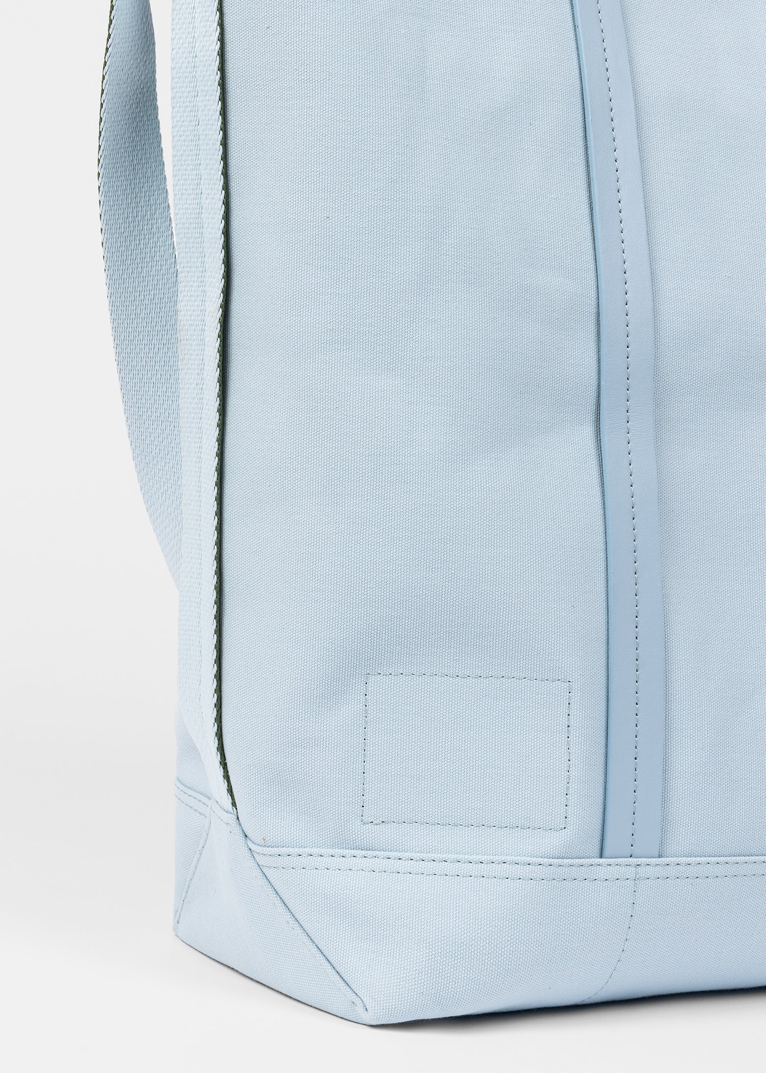 Sky Blue Canvas Reversible Tote Bag With Shoulder Strap - 7