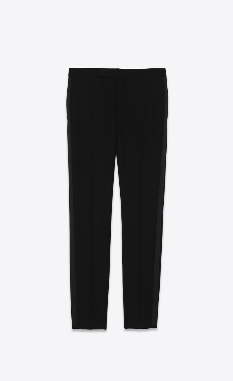 tuxedo pants in grain de poudre saint laurent 1