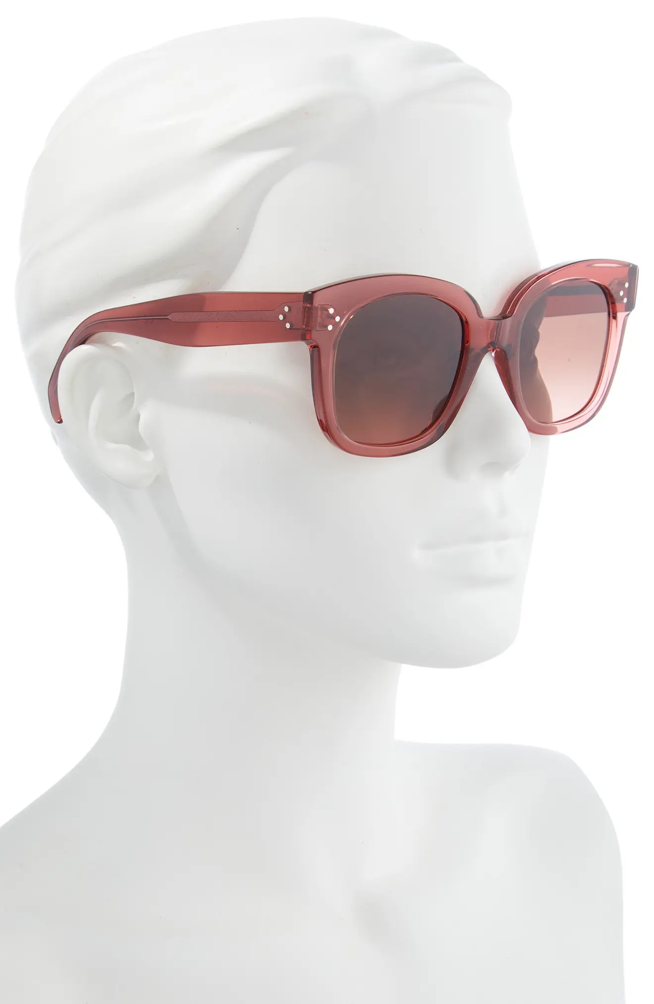 Bold 3 Dots 54mm Gradient Square Sunglasses in Pink /Gradient Bordeaux - 3