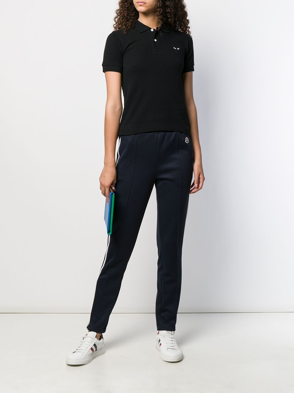 embroidered heart polo shirt - 2