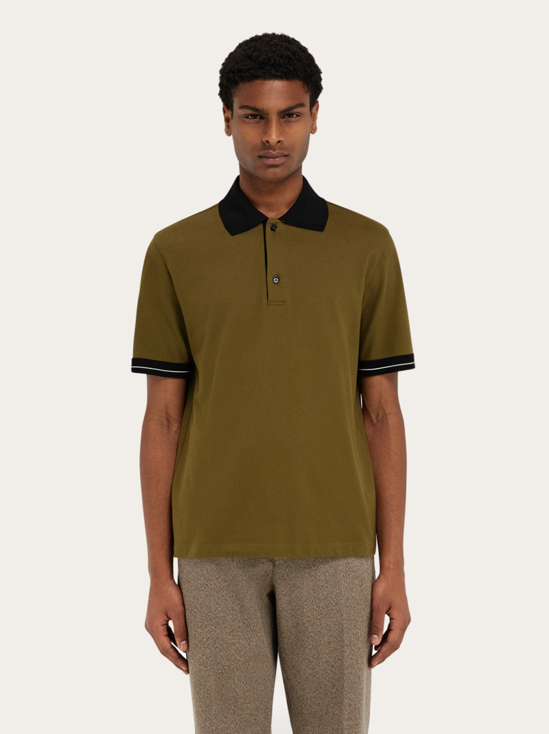 FERRAGAMO Polo shirt with color block detail outlook