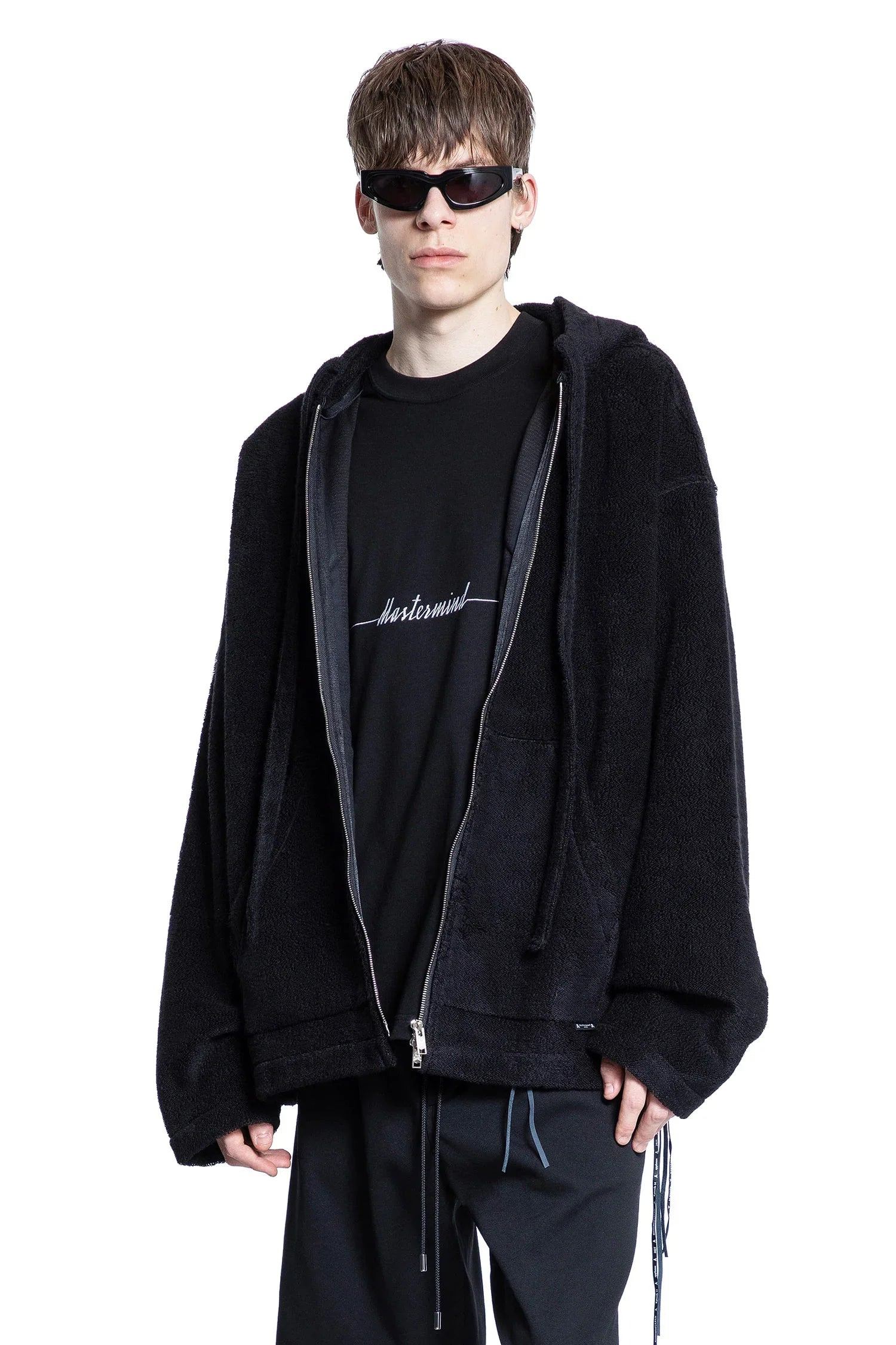 Cotton-Terry-Fleece-Logo-Zip-Up-Hoodie - 5