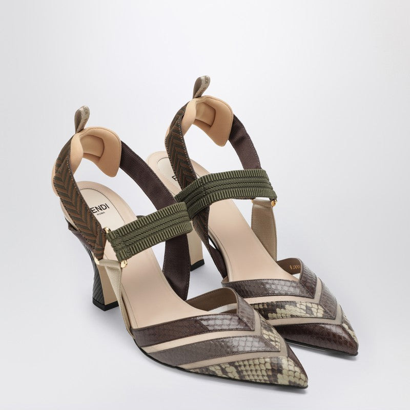 Fendi Colibrì Slingback In Mesh And Multicoloured Ayers Women - 2