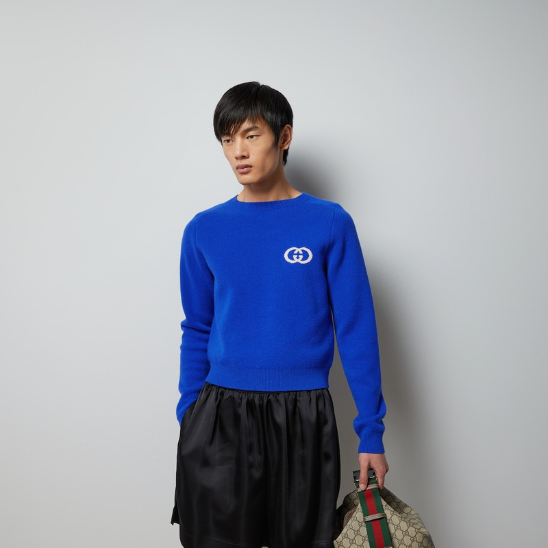 Knit wool sweater with Interlocking G 5
