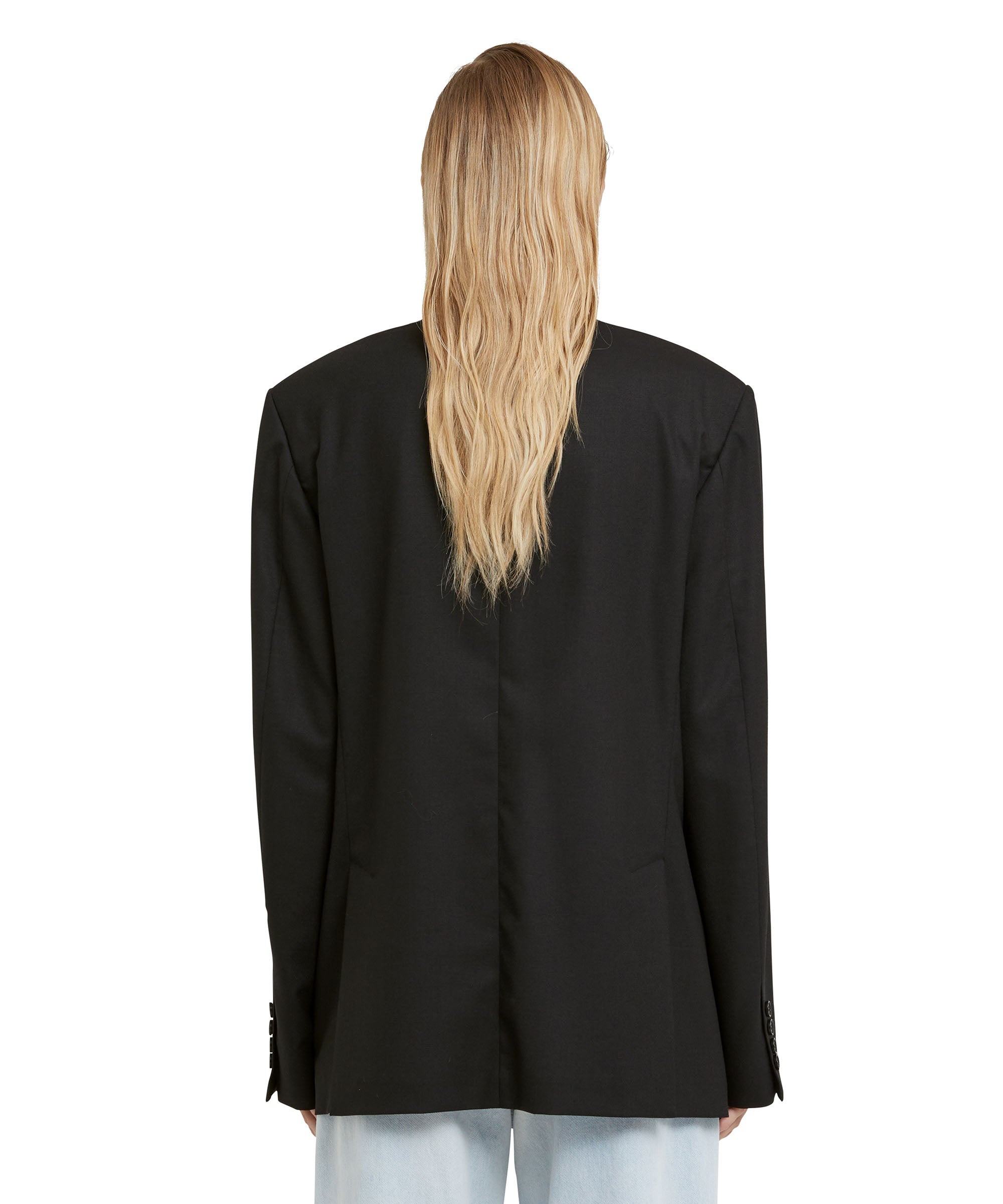 Jacket with hidden buttons and daisy print - 3