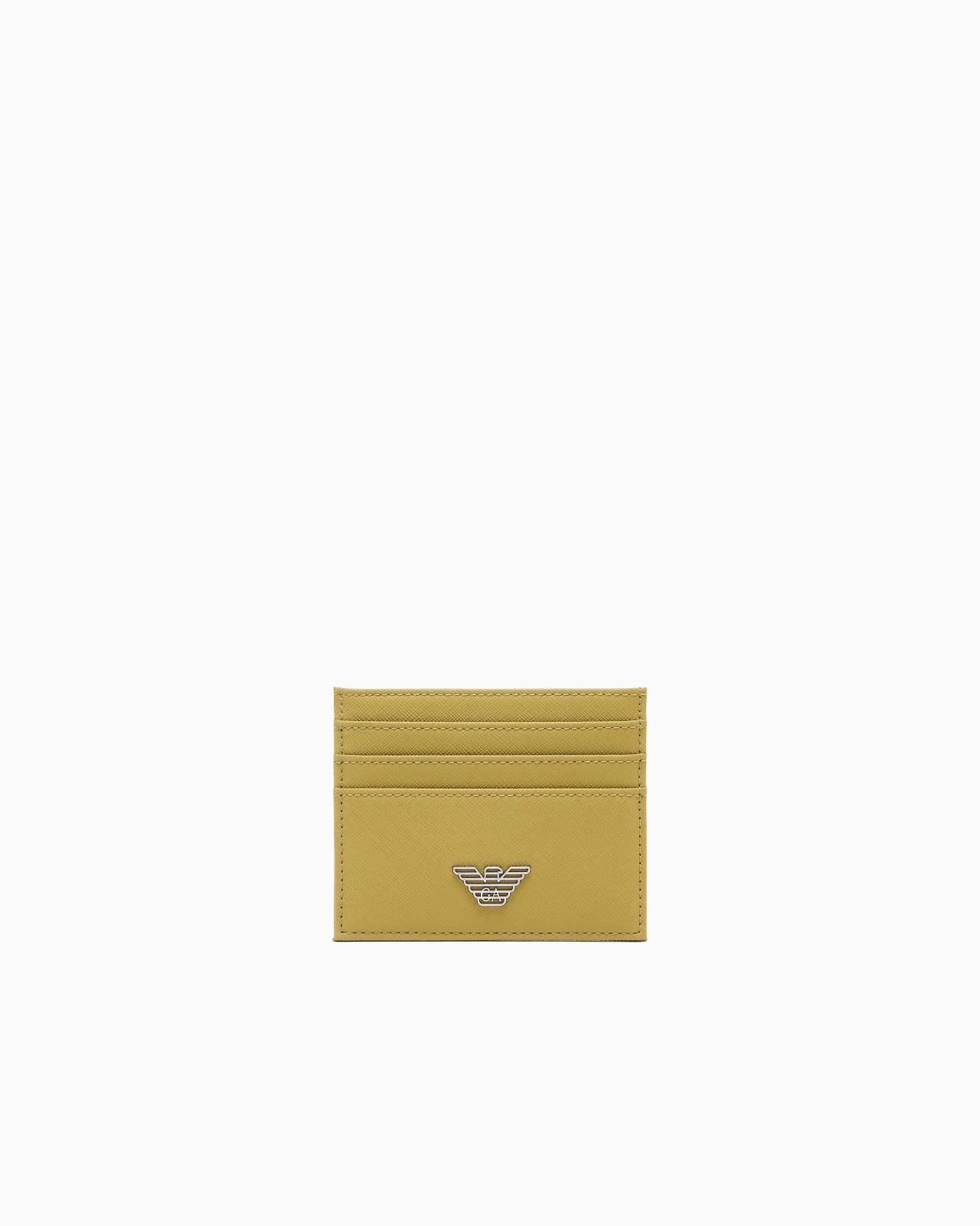 CARD HOLDER IN TEXTURED BONDED LEATHER WITH METALLIC LOGO - 1