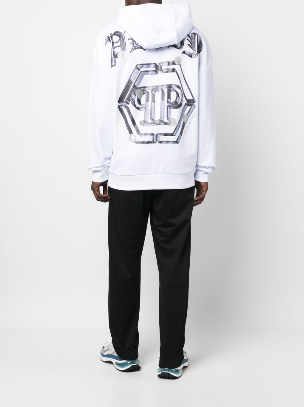 graphic-print cotton hoodie - 2