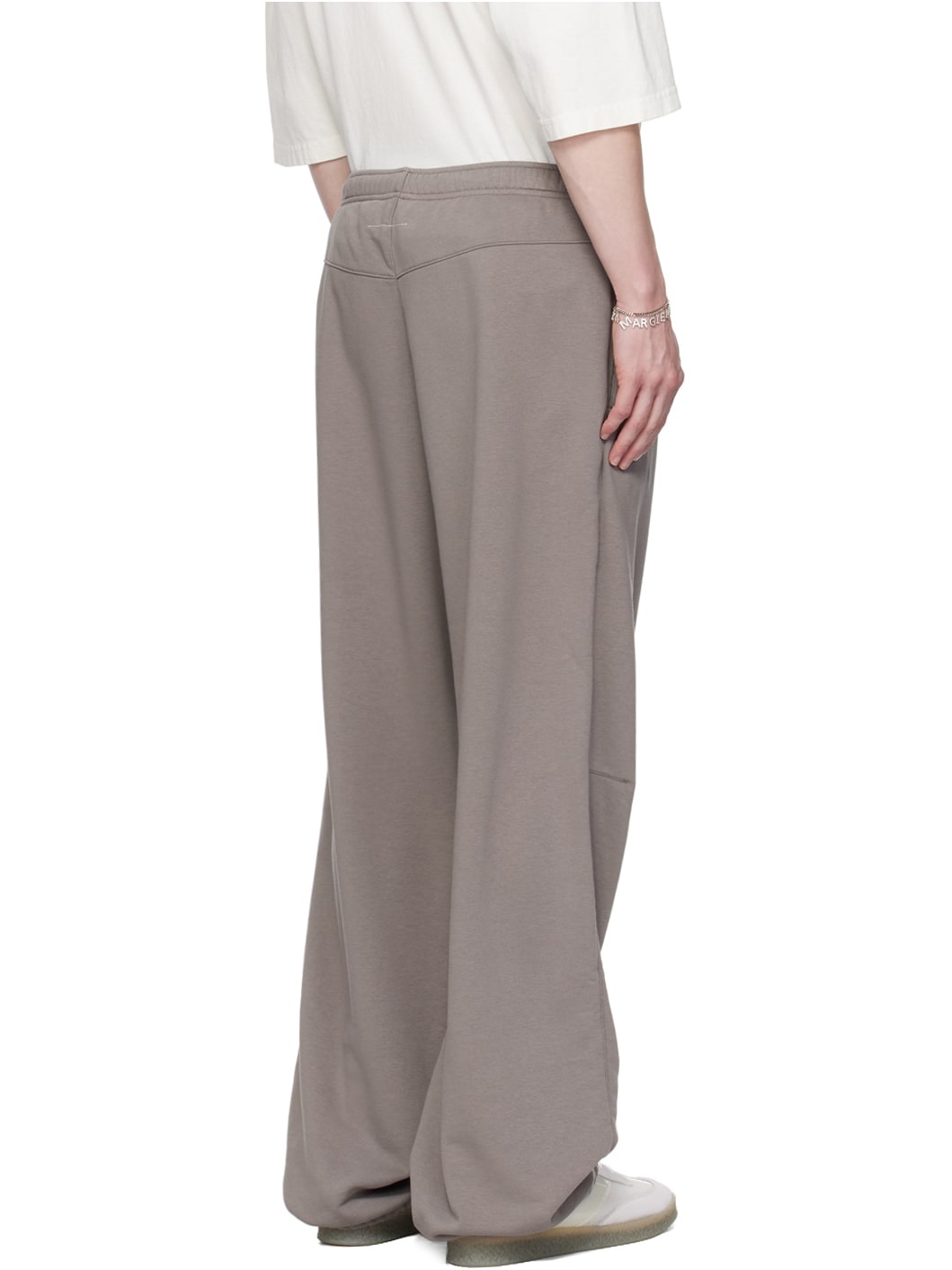 Taupe Embroidered Sweatpants - 3