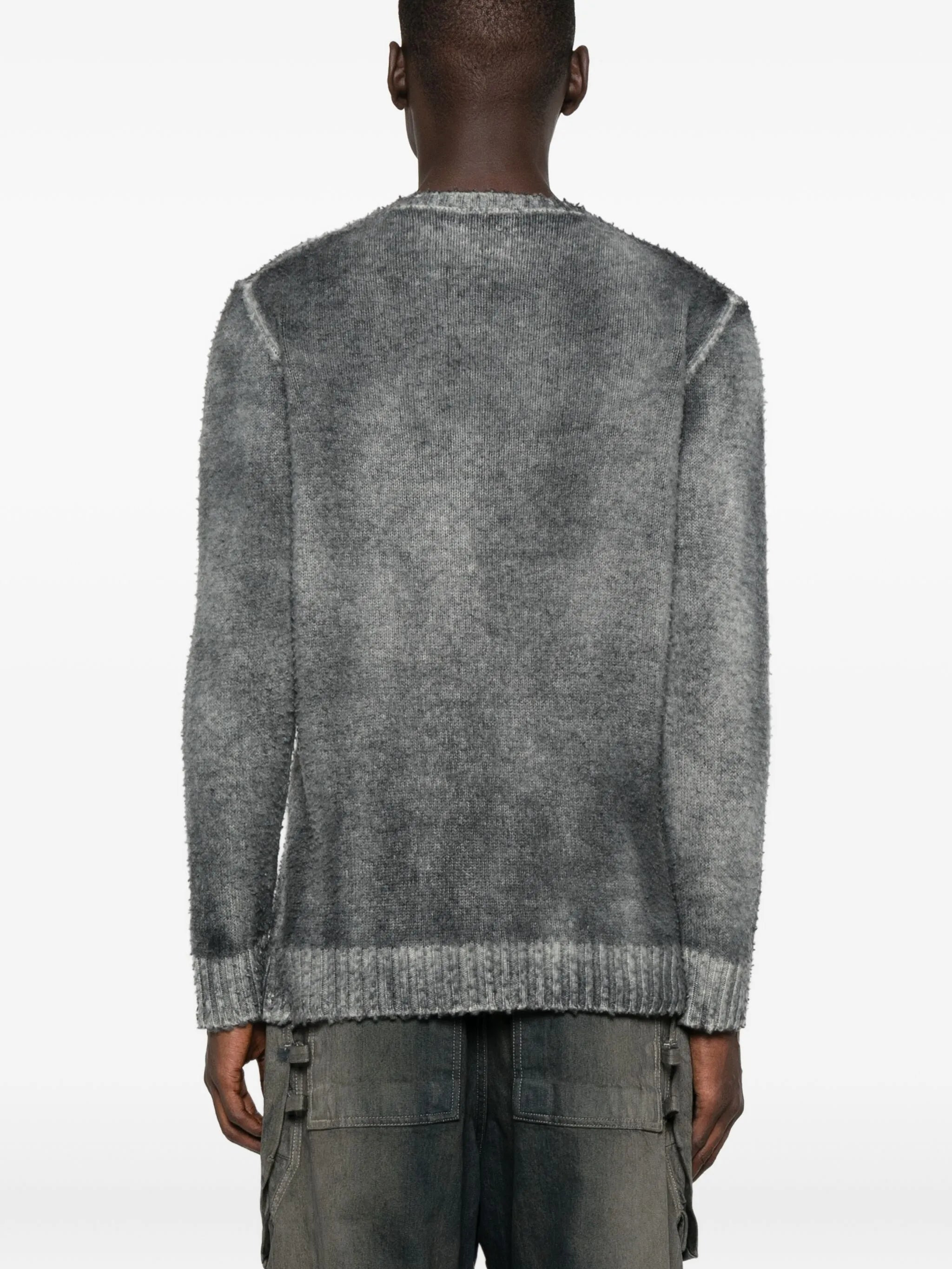 Avant Toi Frayed Crew-neck Sweater - 2