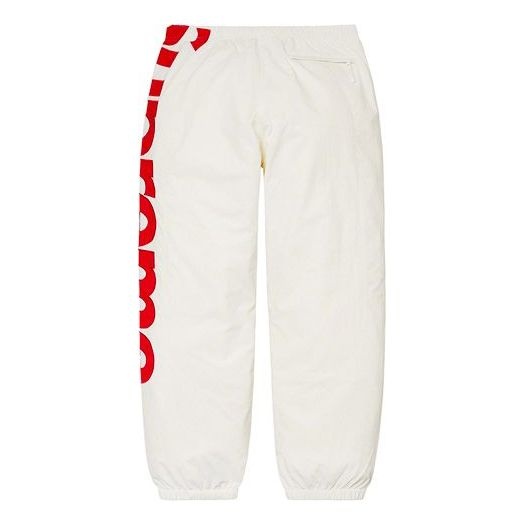 Supreme Spellout Track Pants 'White Red' SUP-SS21-449 - 2