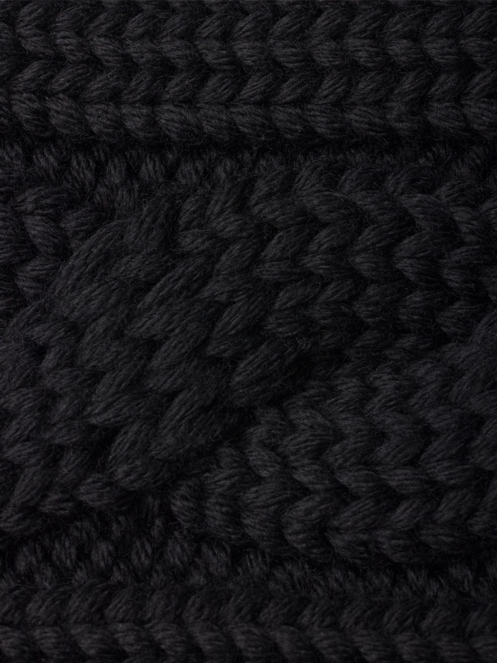 cable-knit logo headband - 3