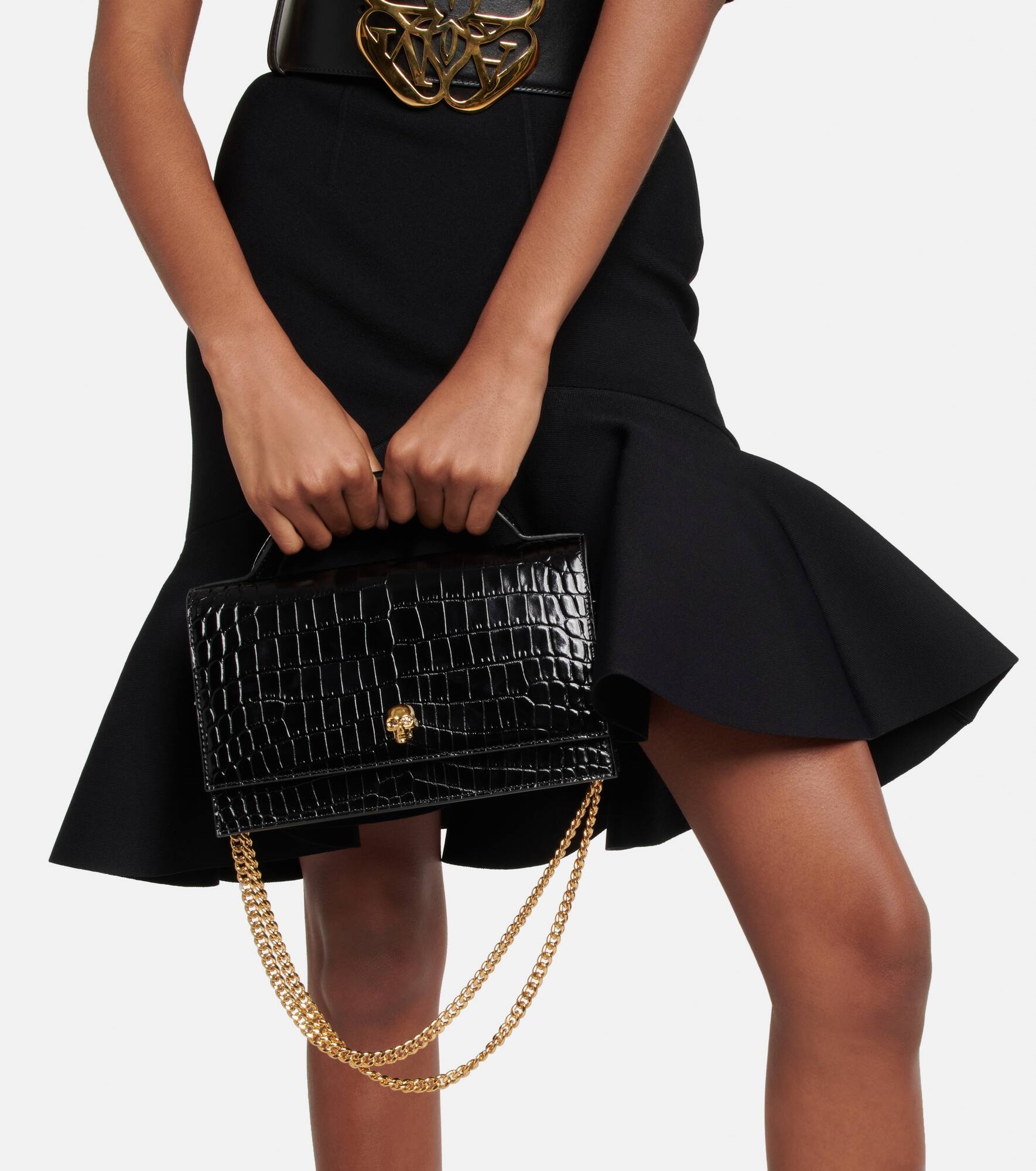 Skull Medium leather shoulder bag - 2