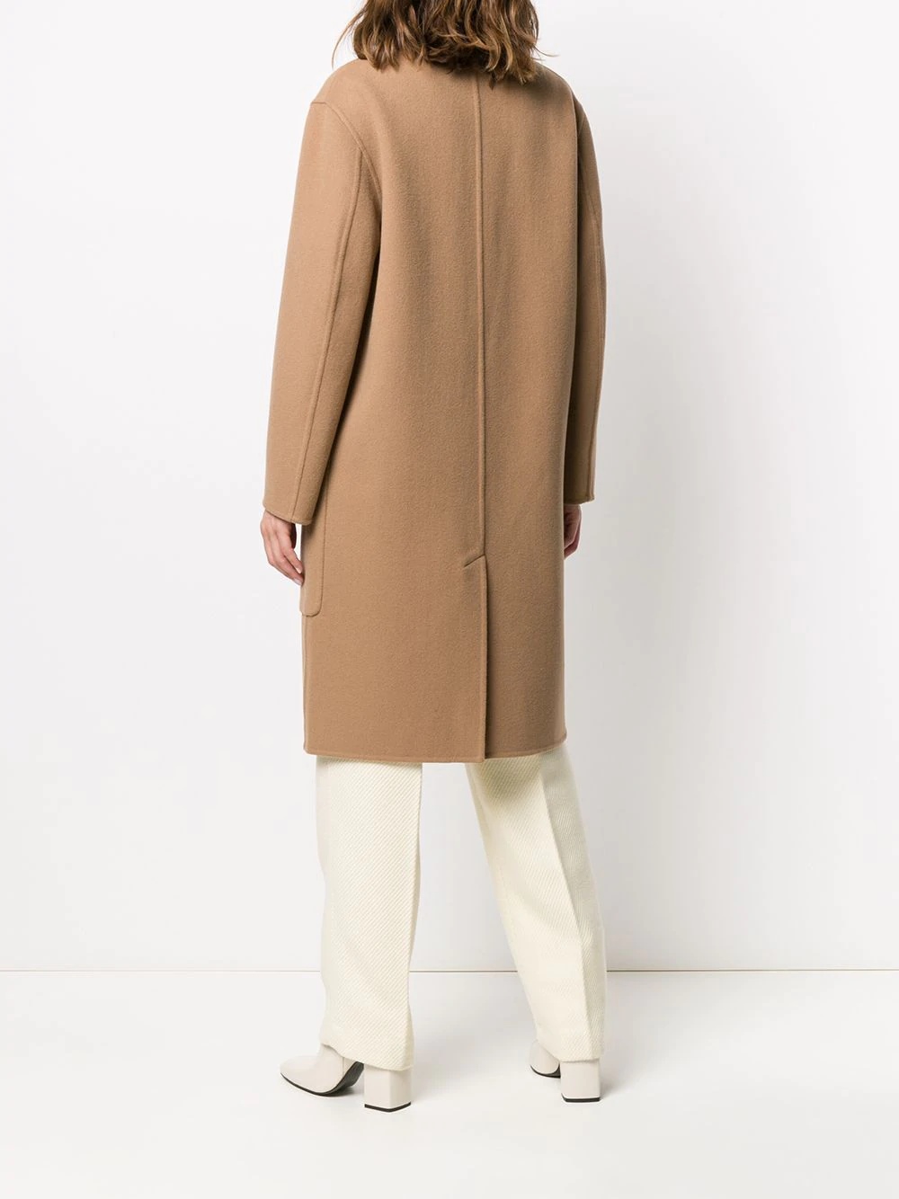 unstructured two-button coat - 4