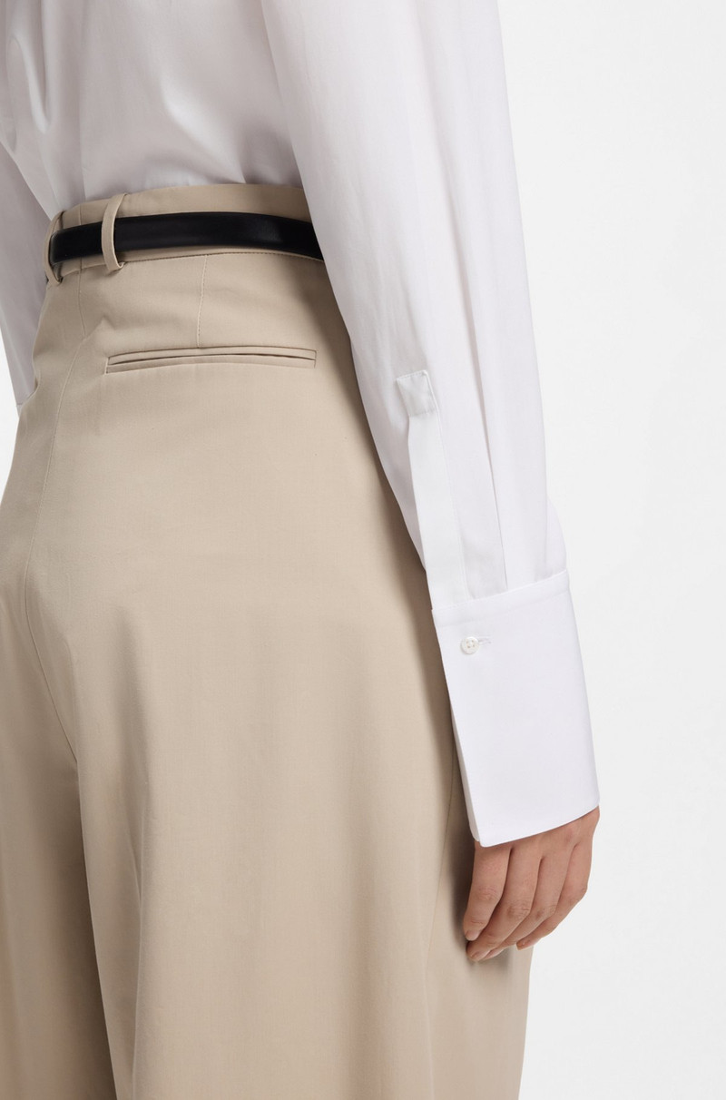 PLEATED-FRONT SHIRT IN COTTON 6