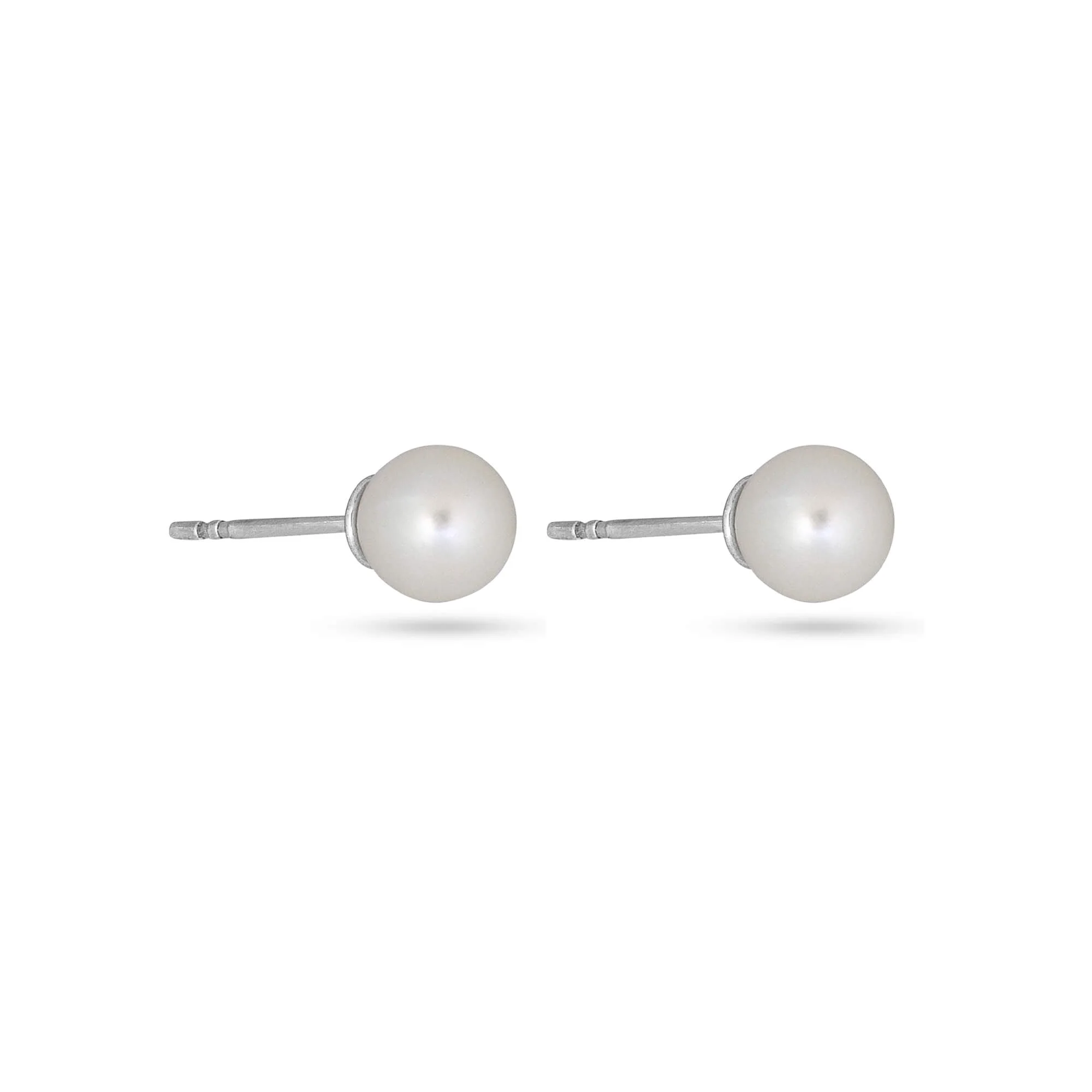 Essential Silver Pearl Studs - 1