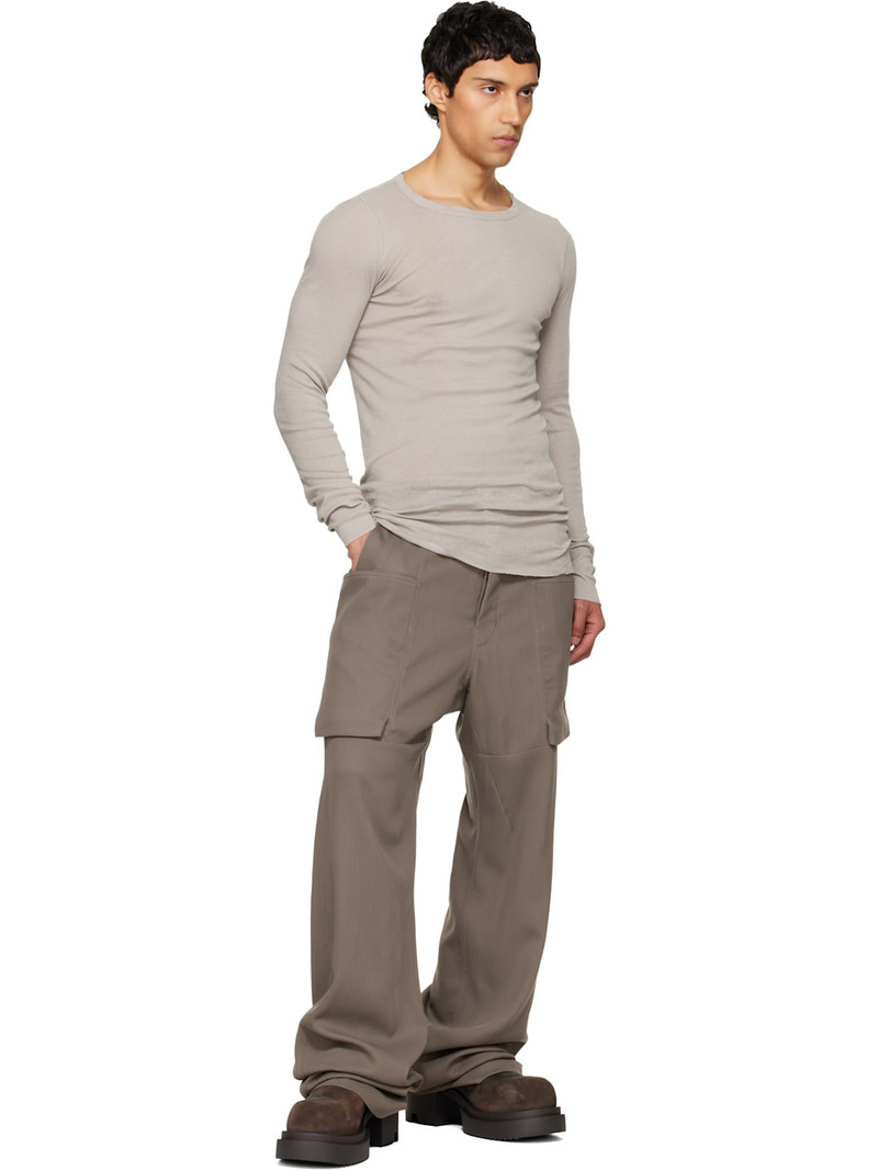 Rick Owens Gray Temple Rib LS T-shirt outlook