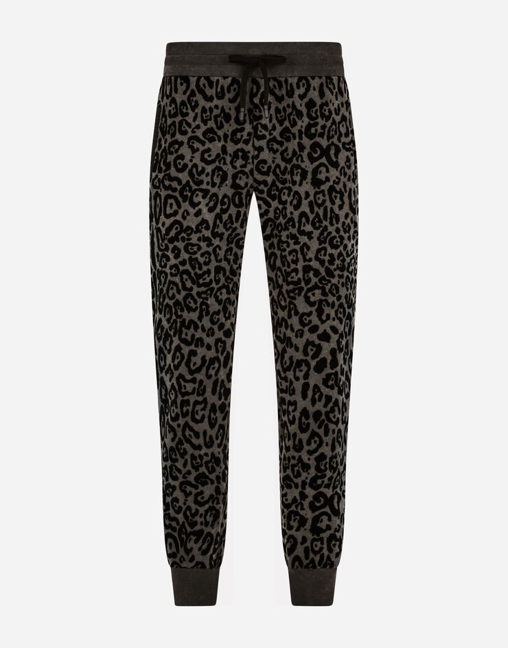 Jogging pants with flocked leopard print - 3