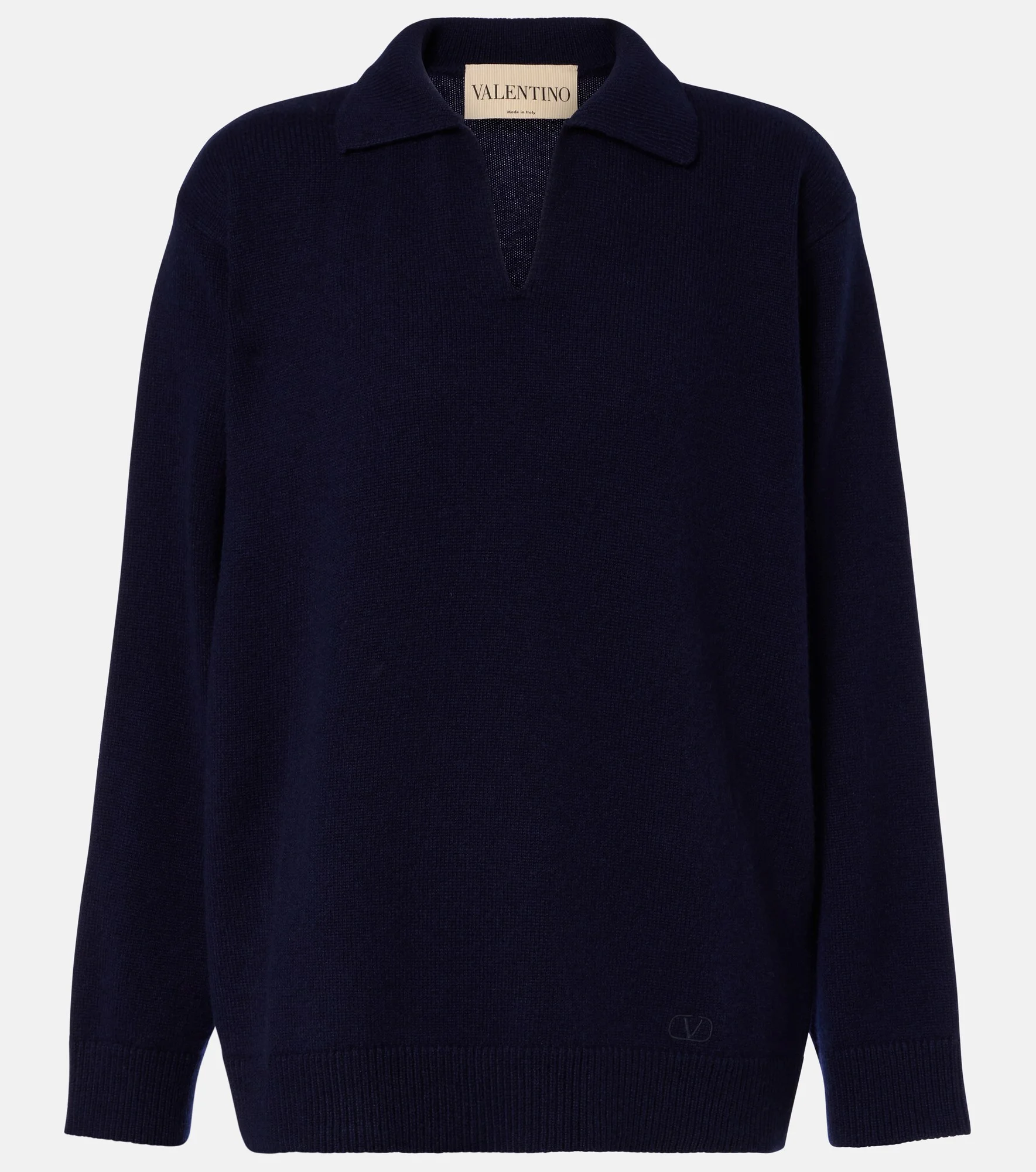 Oversized cashmere polo sweater - 1