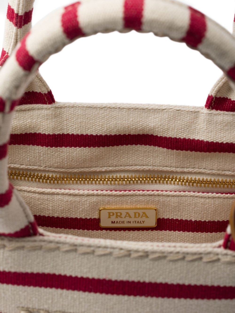 striped canvas mini bag - 6