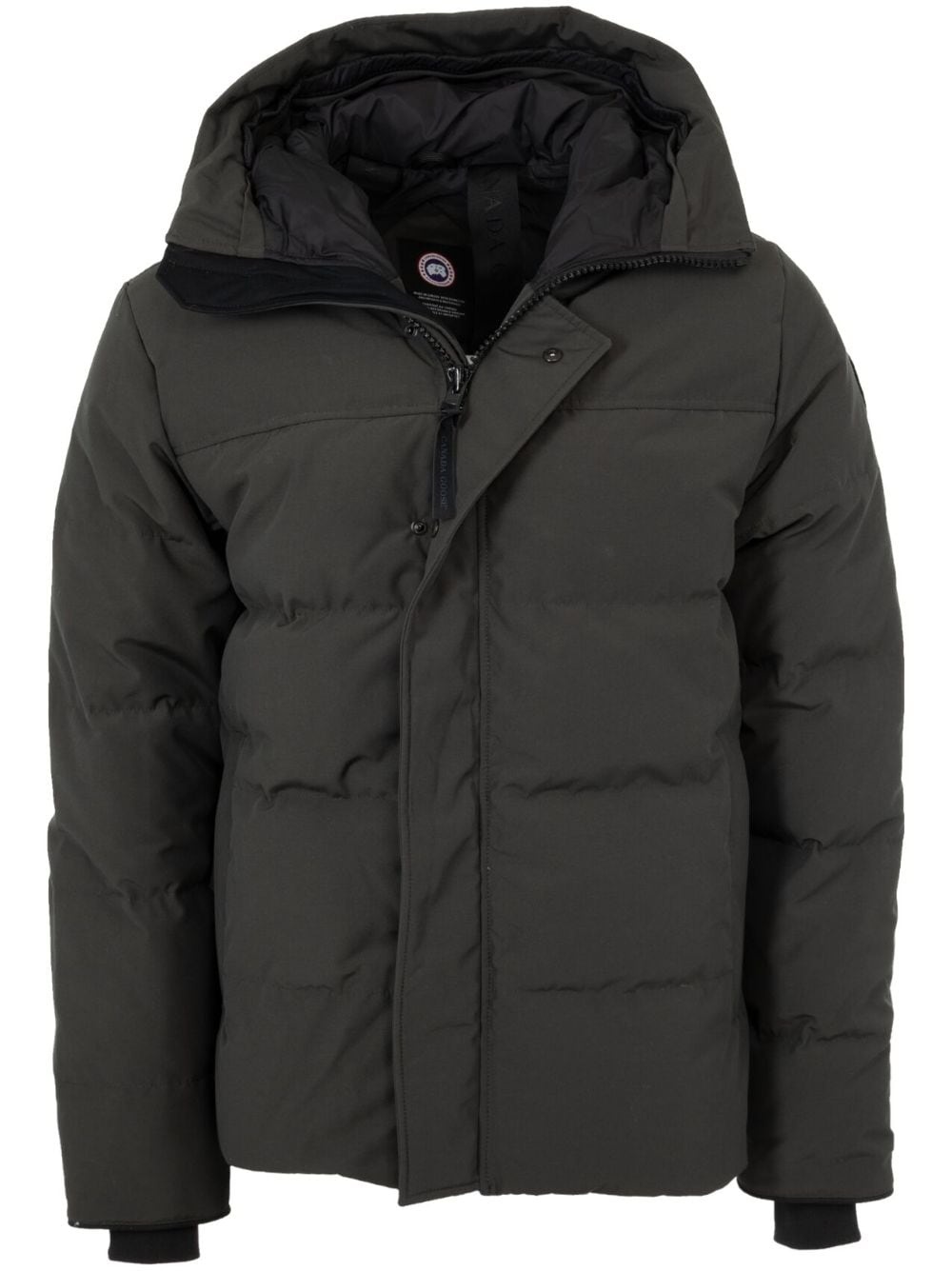 Canada Goose logo patch hooded jacket REVERSIBLE