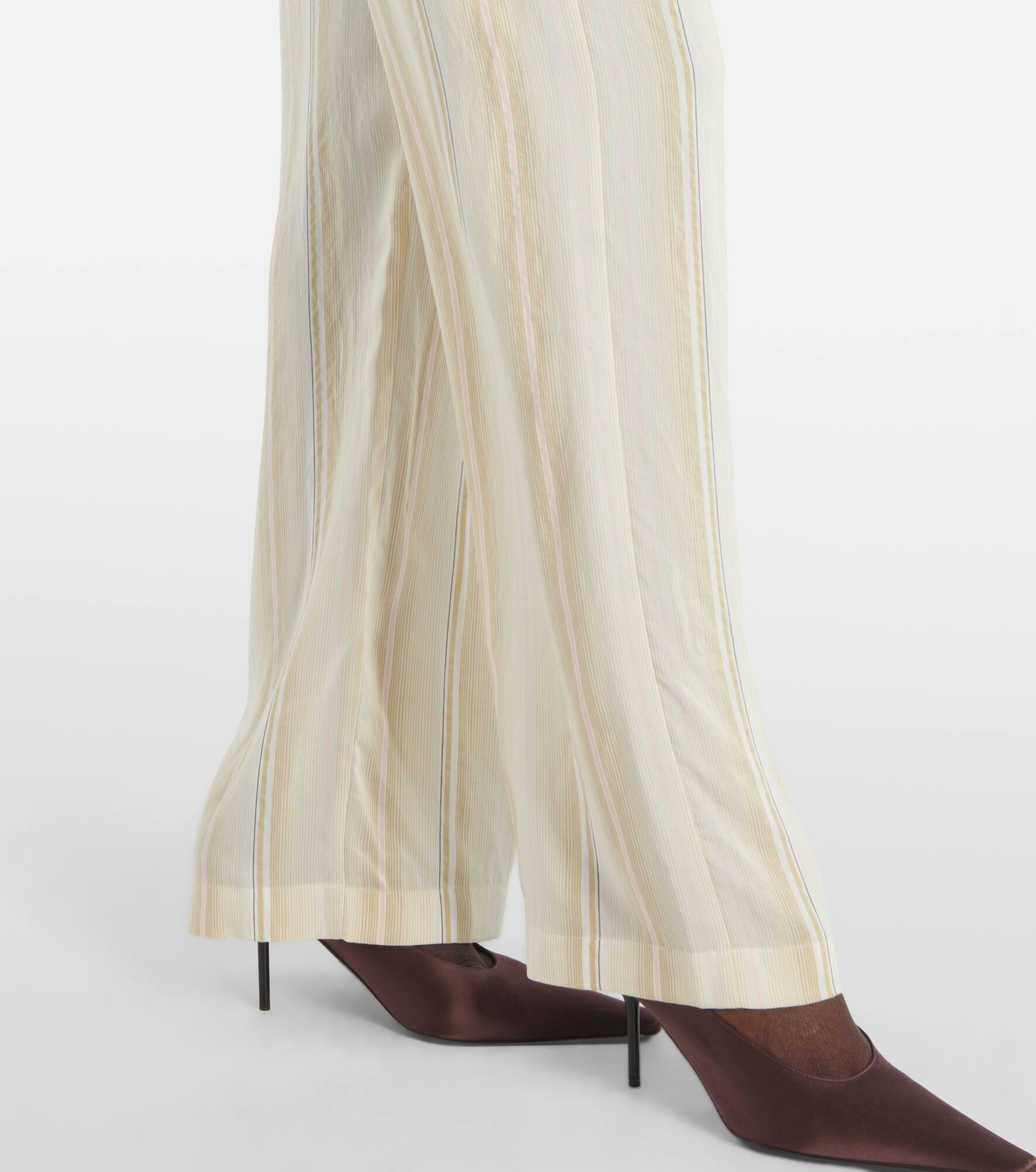 Striped wide-leg pants - 5