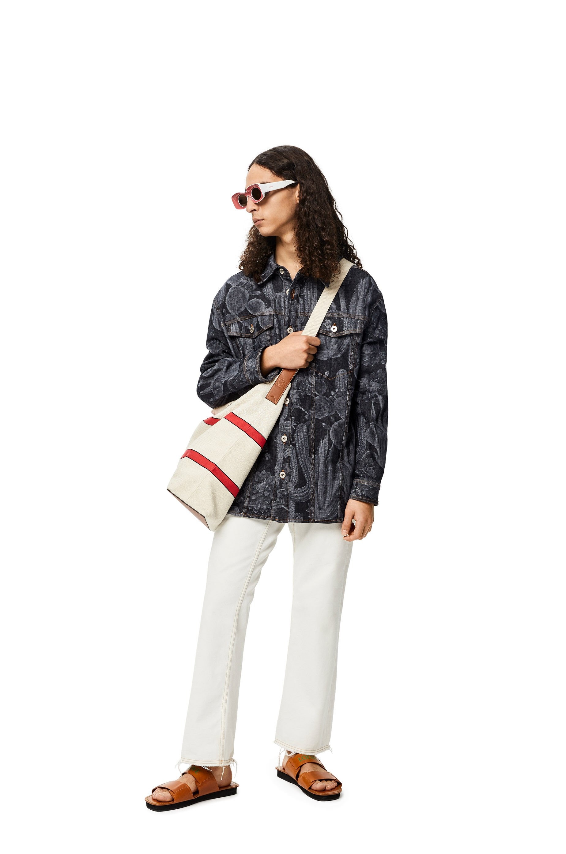 Cactus print overshirt in cotton - 2
