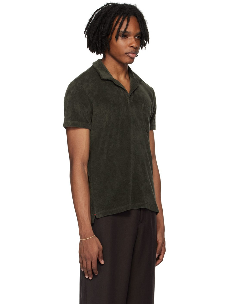ORLEBAR BROWN Brown Open Placket Polo outlook