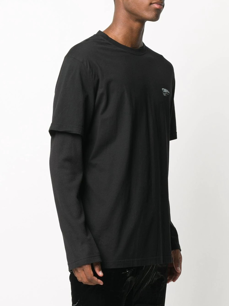 layered logo print T-shirt 3