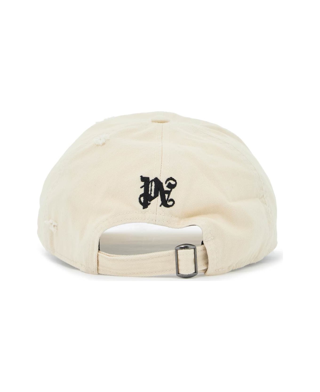 Distressed Baseball Cap With Logo - 3