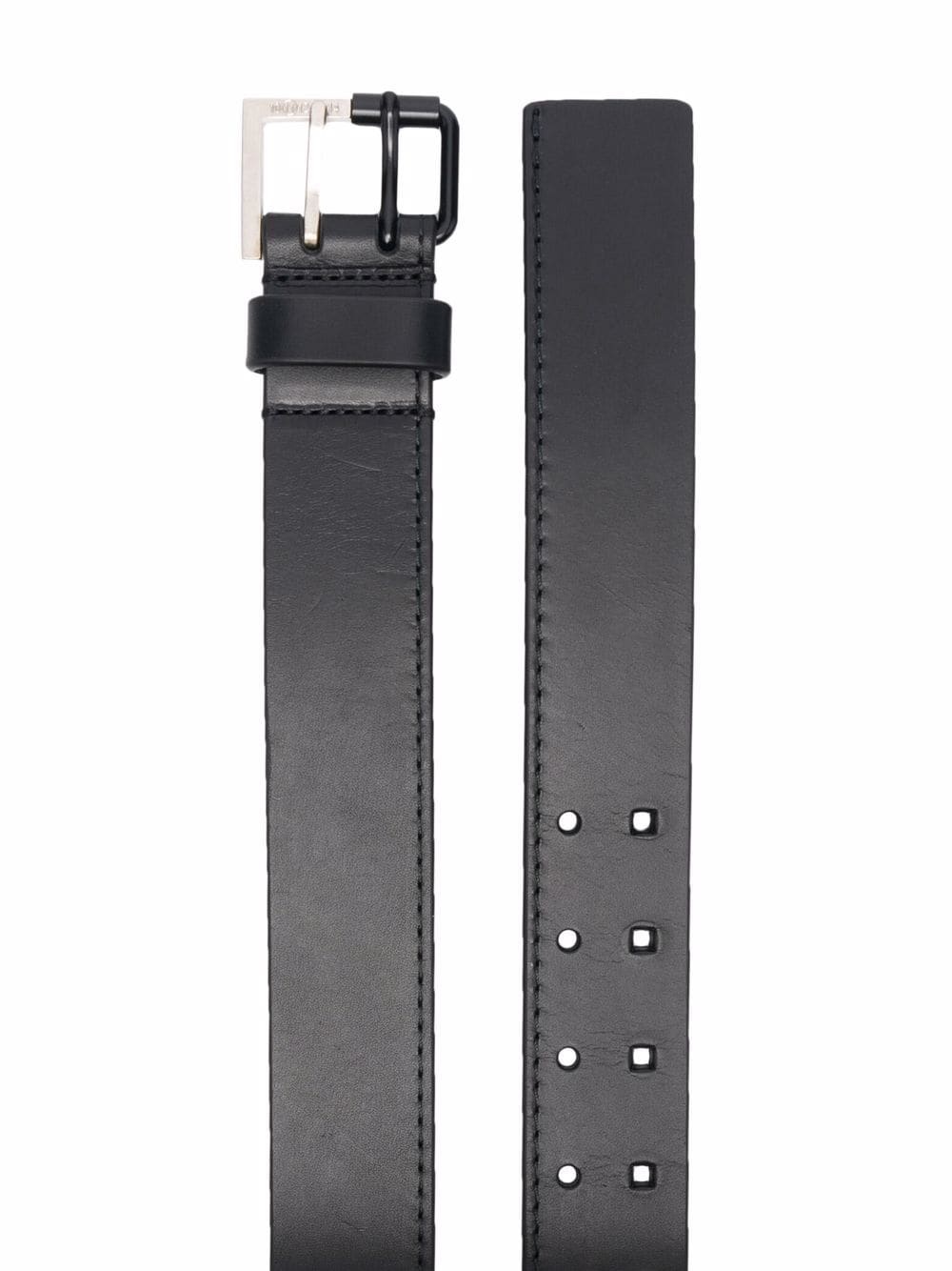 buckled leather belt - 2